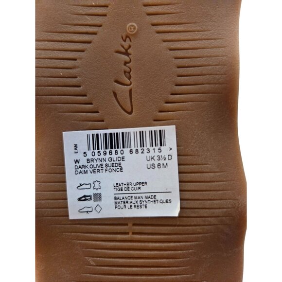 Clarks Brynn Glide Womens Slip-On Mules Size US 6 Medium Dark Olive Suede Leathe - Picture 6 of 6